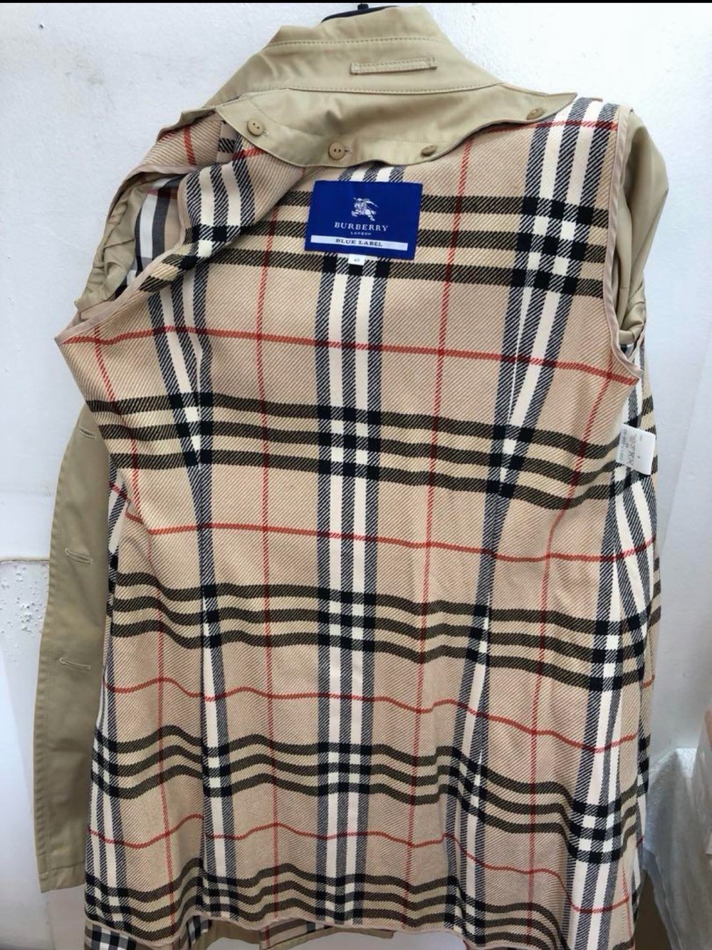 Burberry Blue Label Navy and Beige Check Jacket - Picture 6 of 7